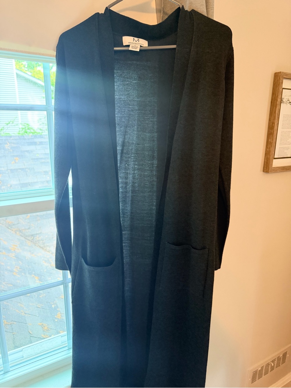 Magaschoni Black Lightweight Knit Cardigan